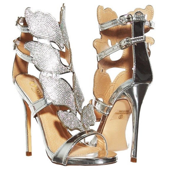 Rhinestone Stiletto Open Toe Heeled Sandal - Picture 1 of 5